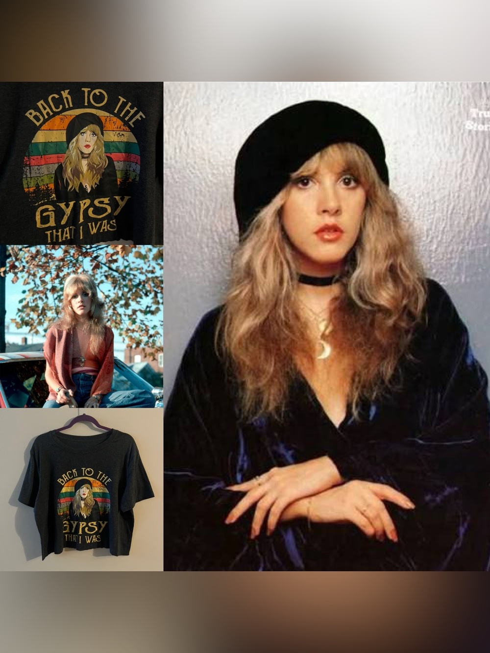 Vintage Stevie Nicks Gypsy Cropped T-shirt